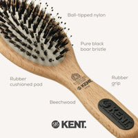 KENT Kent Brushes PF10 Small Handbag Mini Hair Brush Bristle Smoothing Brush