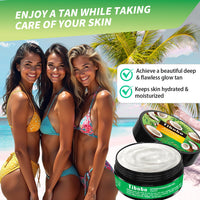 Premium Tan Accelerator Gel 100g - For Sunbed Use & Outdoor Sun Tanning Enhancer, Fast Bronzing Cream with Natural Oils Formula, Intensifying Self Tanning Boosting Oil, Long-Lasting Hydrating(Coconut)