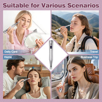 Xahpower Microneedling Pen, Dermapen with 8 Replacement Cartridges, Type-C Rechargeable, 3-Speeds Wireless Beauty Pen for Skin Care