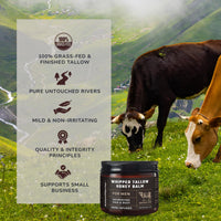 AxiomWarrior Beef Tallow Skin Care: Whipped Organic Beef Tallow Moisturizer Cream for Face & Body with Grass Fed & Finished - Hydrates, Smoothes, Nourishes Skin - Sensitive, Dry Skin - 2oz