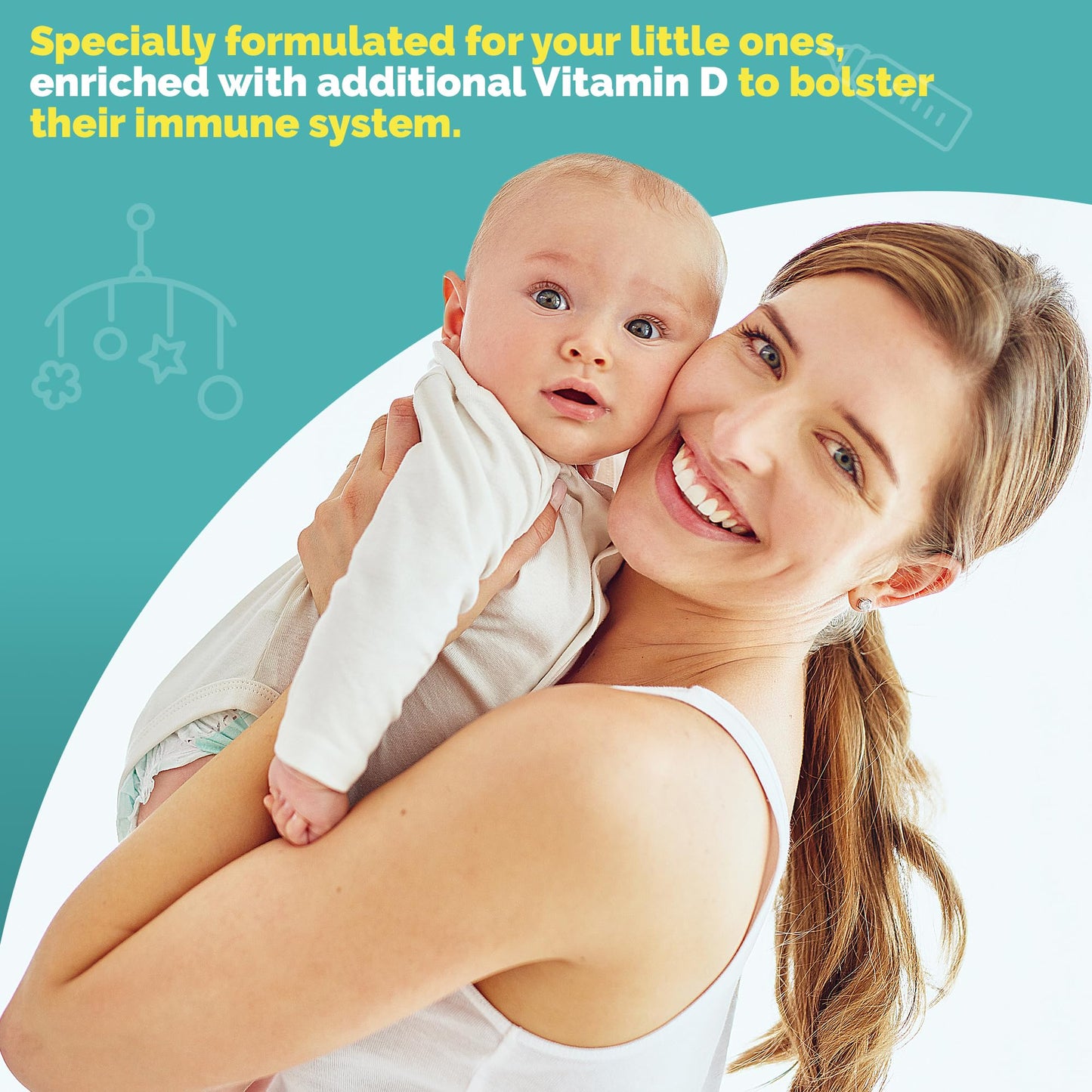 Mumsworld Probiotic Baby Drops with Vitamin D - Colic Relief for Babies & Newborns - Reduces Bloating, Wind and Crying - Probiotics for Babies & Children (10ml, 50 Servings) Pack of 3