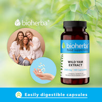 Wild Yam 330 mg – 100 Capsules | Traditional Herbal Supplement for Women’s Wellness and Monthly Balance by BIOHERBA