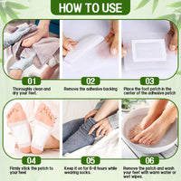 COLEESON 24 Pcs Detox Foot Pads, Detox Foot Patches, Foot Detox Pads to Remove Toxins, for Improve Sleep Quality, Stress Relief and Boost Circulation, Natural Cleansing Foot Pads
