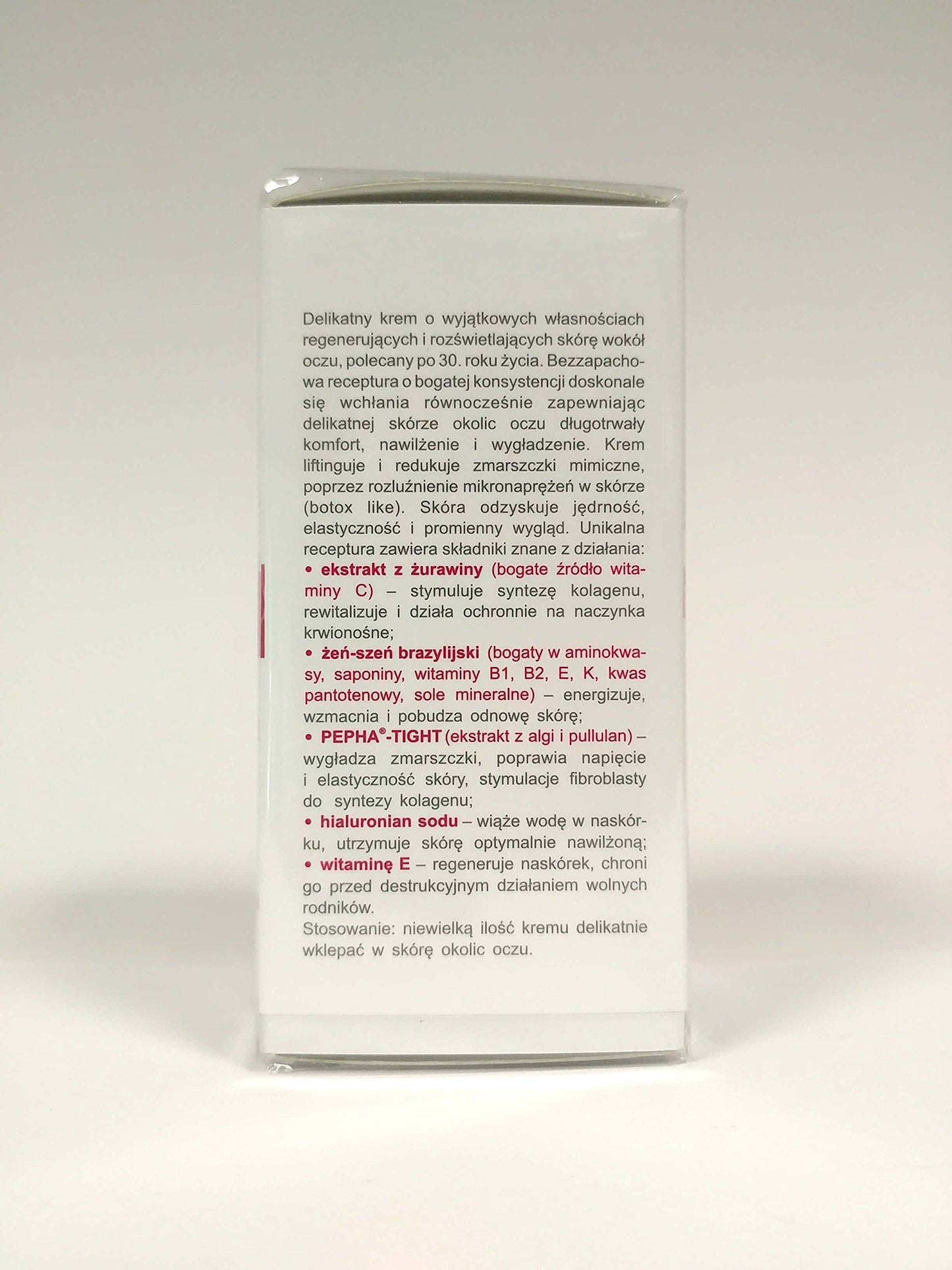 Norel Dr Wilsz R Face Rajuve Lifting Cranberry Eye Cream | Liftingujacy Krem Zurawinowy pod Oczy 15 ml SET with STAPIZ Hair Shampoo 15ml or Mask 10ml