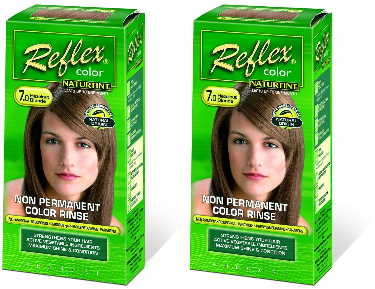 NATURTINT (2 Pack) - Naturtint - Reflex Non Permanent Colour Rinse - 7.0 Hazelnut Blonde | 90ml | 2 PACK BUNDLE