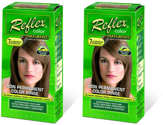 NATURTINT (2 Pack) - Naturtint - Reflex Non Permanent Colour Rinse - 7.0 Hazelnut Blonde | 90ml | 2 PACK BUNDLE