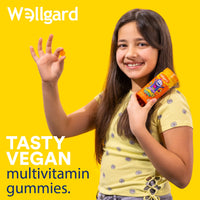 Wellgard Vegan Childrens Vitamins, Kids Multivitamin Gummies - Kids Vitamins Multivitamins, 60 Gummies, Orange Flavour