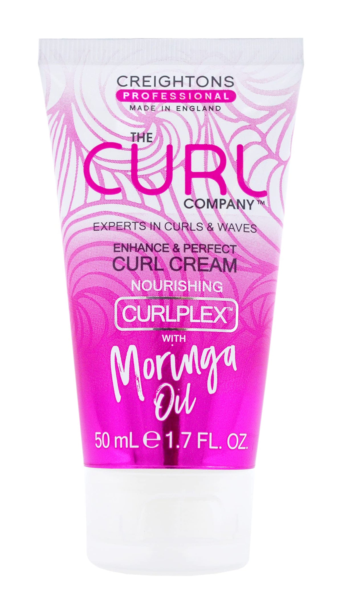 The Curl Company Enhance & Perfect Curl Cream (50ml Travel Size Mini) - Activates & Elongates Curls, Adds Shine to Hair, Professionally Formulated with Nourishing Moringa Oil, Cruelty Free