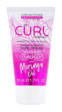 The Curl Company Enhance & Perfect Curl Cream (50ml Travel Size Mini) - Activates & Elongates Curls, Adds Shine to Hair, Professionally Formulated with Nourishing Moringa Oil, Cruelty Free