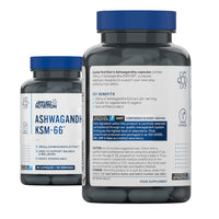 Applied Nutrition Ashwagandha KSM-66 - Premium Ashwagandha Herbal Supplement for Energy, Anxiety, Stress, Made in The UK (60 Capsules)