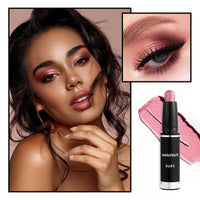 LYNTYAOU Rose Pearl Pink Shimmer Eyeshadow Stick, Bright Pink Color Pen, Metallic Mermaid Cream Eye Shadow Crayon, Pearlescent Glitter Eyeshadows Pencil, High Pigmented Eyeliner Smooth for Eyes Makeup