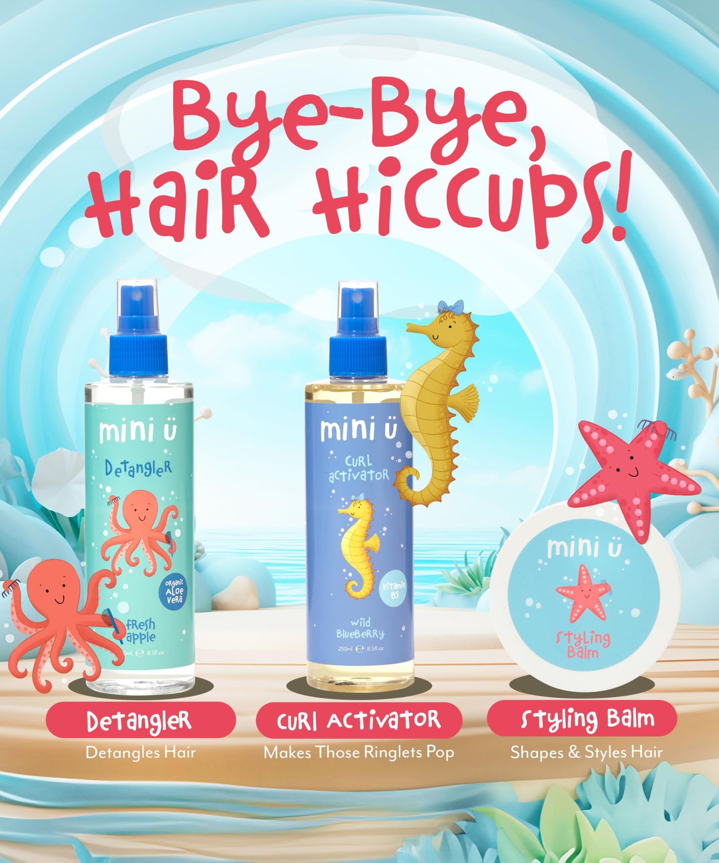 Mini-U Mini U Styling Balm For Kids Watermelon Scented 100 ml