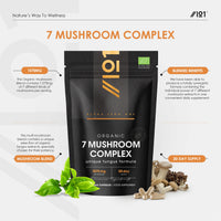 ALPHA01 Organic Mushroom Complex 1575mg - 90 Capsules - Reishi, Cordyceps, Lion's Mane, White Fungus, Maitake, Shitake & Chaga (1 Month Supply) by Alpha01