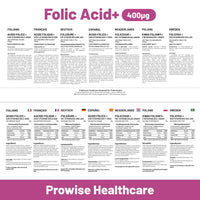 Folic Acid+ 400 mcg - Vegan Tablets with Vitamin B12 & Iodine | Vitamin B9 Tablets | Pregnancy Care Supplement - Supports Immune System & Maternal Tissue Growth | Made in UK by Prowise