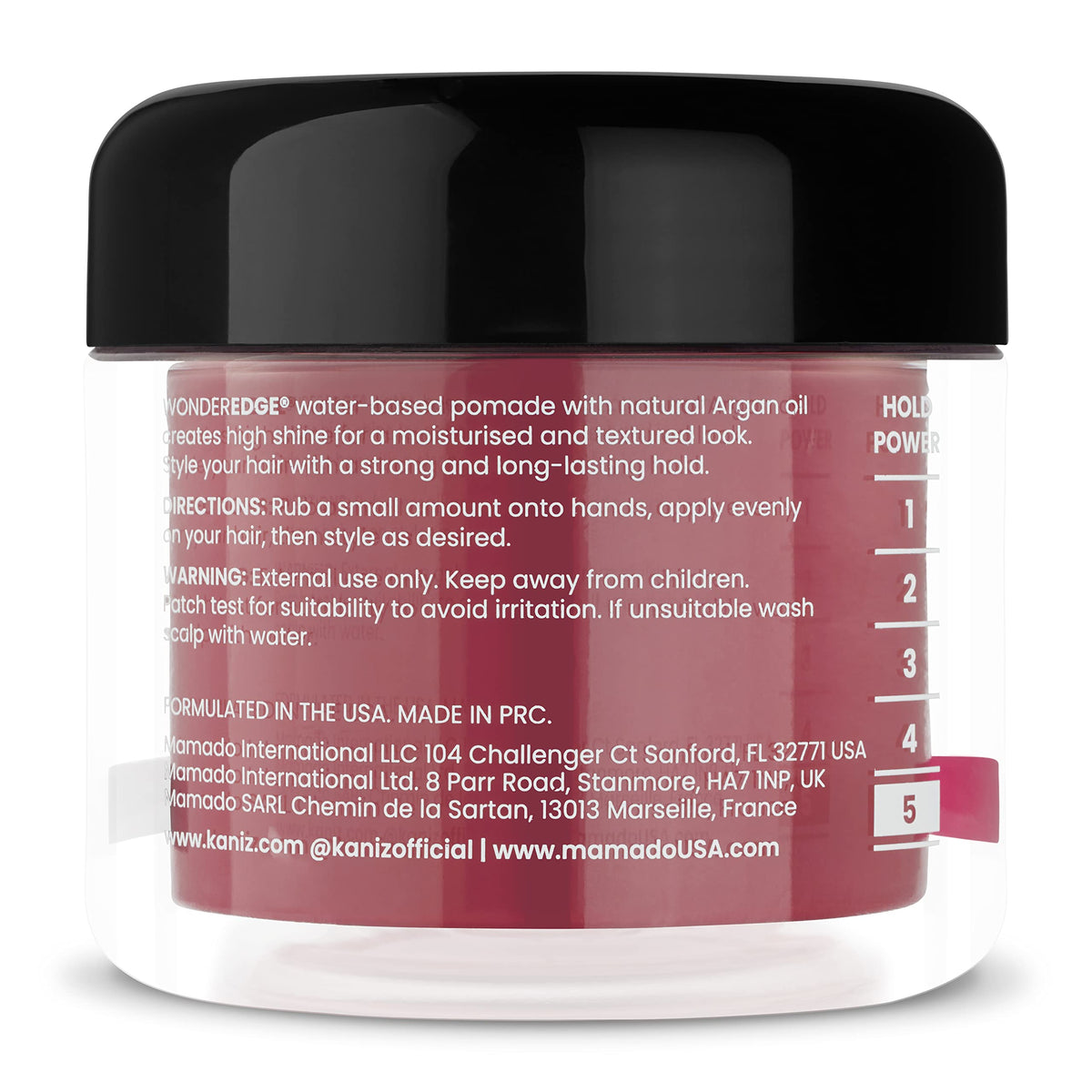 Kaniz Wonder Edge Cherry water based pomade 120 ml,Red