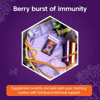 Sambucol Natural Black Elderberry Immuno Forte Capsules | Vitamin C | Zinc | Immune Support Supplement| 30 Capsules