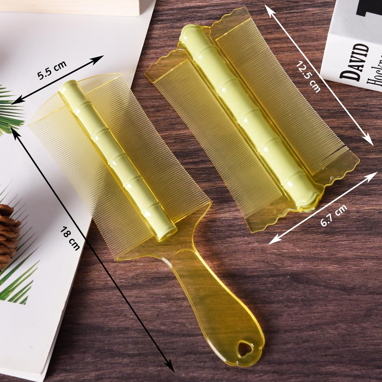 DILUSILK 2pcs Dandruff Combs Fine Tooth Comb for Long Thick Hair