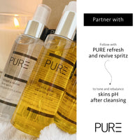 Clean and Glow Cleansing Oil from PURE Spa Skincare100ml - Vegan Makeup Remover & Cleanser with Jojoba Oil, Neroli & Vitamin E