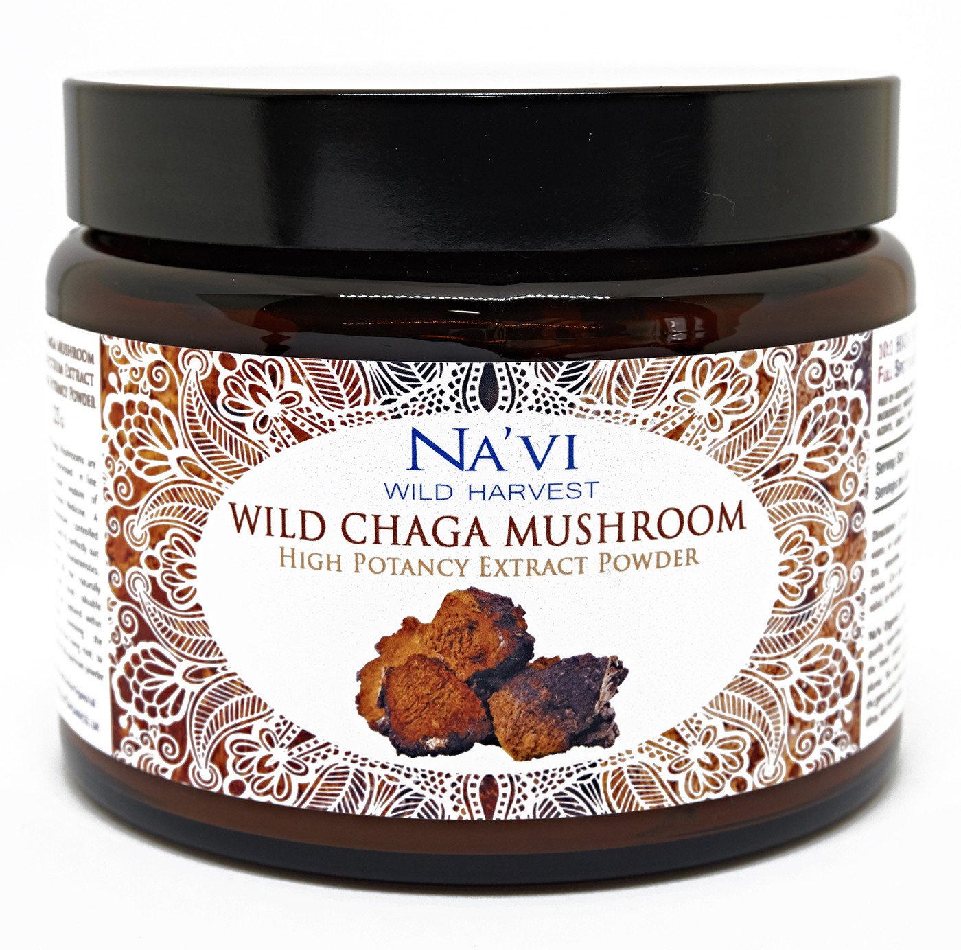 Na'vi Organics Wild Harvested Chaga Mushroom (Dual Extraction) Extract Powder (225 g)