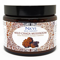 Na'vi Organics Wild Harvested Chaga Mushroom (Dual Extraction) Extract Powder (225 g)