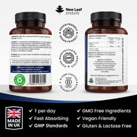 NEW LEAF PRODUCTS Magnesium Citrate Capsules 1620mg - Super Strength and High Absorption Magnesium Supplements - with 500mg ElementalMagnesium - Not Tablets - Muscle & Sleep Support (Two Months Supply)