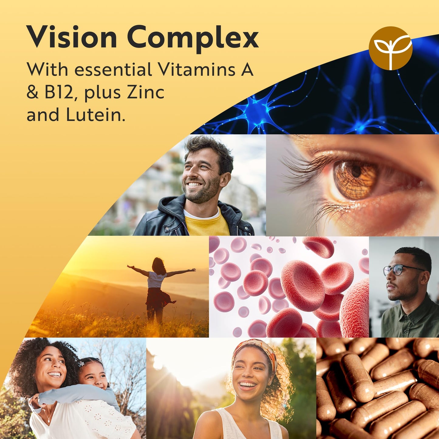 Nutravita Lutein Natural Eye Supplement – 90 Vegan Capsules - Zeaxanthin, Bilberry Extract, Vitamins A, B12 & Zinc – for Maintenance of Normal Vision – Made in The UK