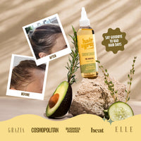 Hair Syrup | Rosemary Pre-Wash Hair Oil | Made with Rosemary, Thyme, Cucumber & Avocado | Nourish Your Scalp & Mind with Growsmary | Vegan | 100% Natural | 100ml