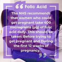Folic Acid Tablets 400 mcg - 240 Vitamin B9 Tablets - 8 Months Supply - Pregnancy Care - Normal Function of Immune System & Maternal Tissue Growth During Pregnancy - Vitaherbs Made in The UK