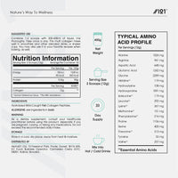 Marine Collagen Powder Supplement - Wild-Caught Canadian Marine Collagen - Unflavoured - Types 1 & 3 Collagen Peptides - Hydrolysed Deep Ocean Canadian Source. Non GMO, Gluten Free, Halal. 400g