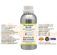 Greenwood Essential Pure Kukui Nut Oil (Aleurites moluccanus) Cold Pressed 300ml (10 oz)