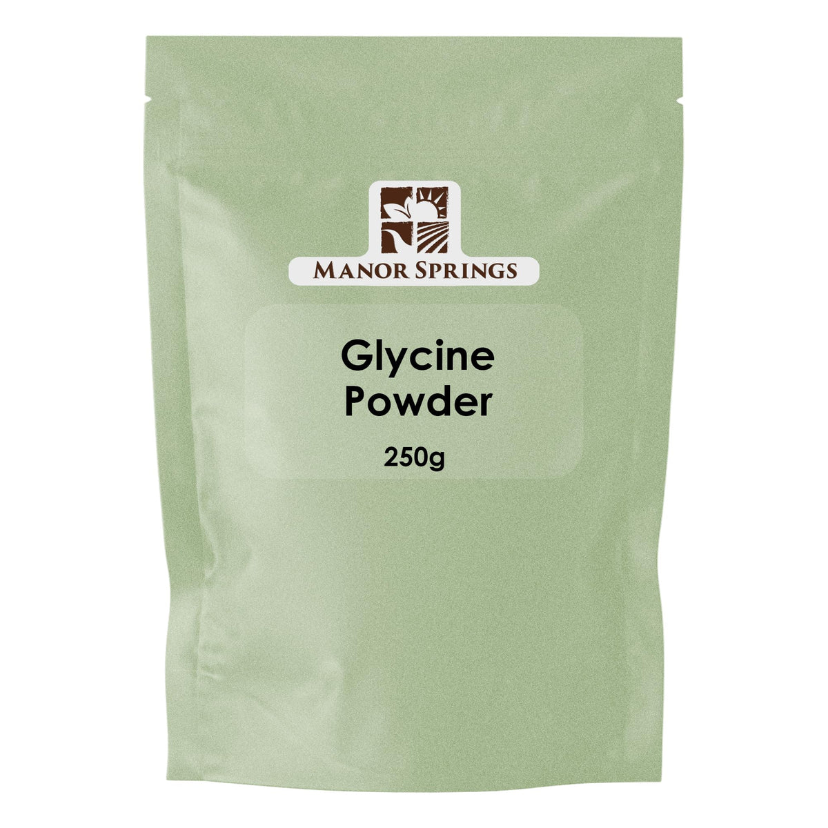 MANOR SPRINGS Glycine Powder 250g by Manor Springs – Pure Amino Acid Supplement for Sleep, Muscle Recovery, and Anti-Aging – 100% Vegan, Non-GMO