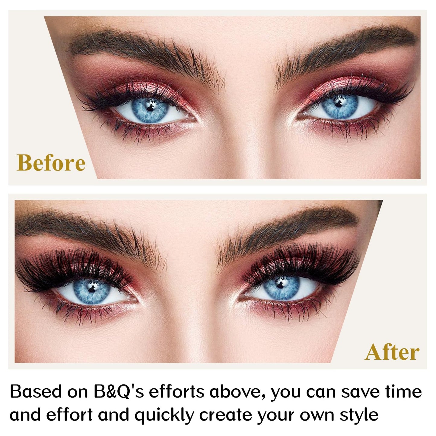 B&Qaugen Cluster Lashes B06 Mixed Tray 72 Clusters B&Q Lash Clusters C D Curl Individual Cluster Lashes Mega Volume Eyelash Clusters DIY Lash Extensions Soft Fluffy Cluster Eyelash Extensions(B06,D-8-16mix)