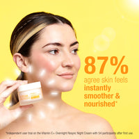 Super Facialist Vitamin C Overnight Resync Night Cream, SleepSmart Complex, Shea Butter, Licorice Extract, Radiant & Youthful Skin, Vegan Friendly, 50ml