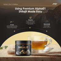 ALPHA01 Himalayan Shilajit Resin 30g – Gold Grade 100% Pure Gilgit-Baltistan Source – Rich in 80% Fulvic & Humic Acid, Minerals – by Alpha01