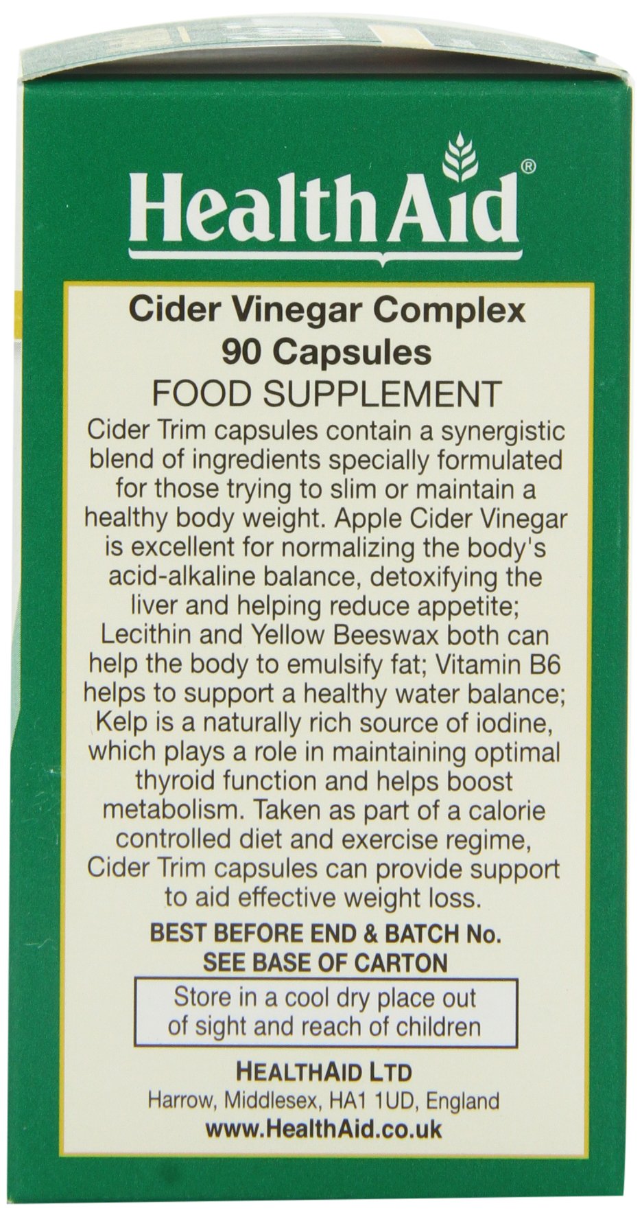 HealthAid Cider Trim - 90 Capsules