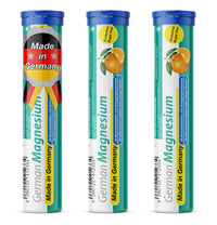 German Magnesium Drink Effervesent Tablets 60 Servings Orange Flavour – 200 mg Magnesium Sugar Free, Vegan – T&D Pharma – Made in Germany