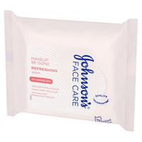 Johnson & Johnson Johnson's Face Care Makeup Be Gone Refreshing Wipes, Pack of 1 x 25