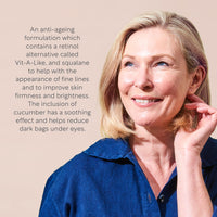 Lucy Bee Anti-Ageing Eye Cream with Vegan Retinol Alternative, Firms, Brightens, Conditions & Soothes Sensitive Skin, Helps with Dark Circles, Puffiness & Fine Lines, Pregnancy Safe, Organic, 18ml