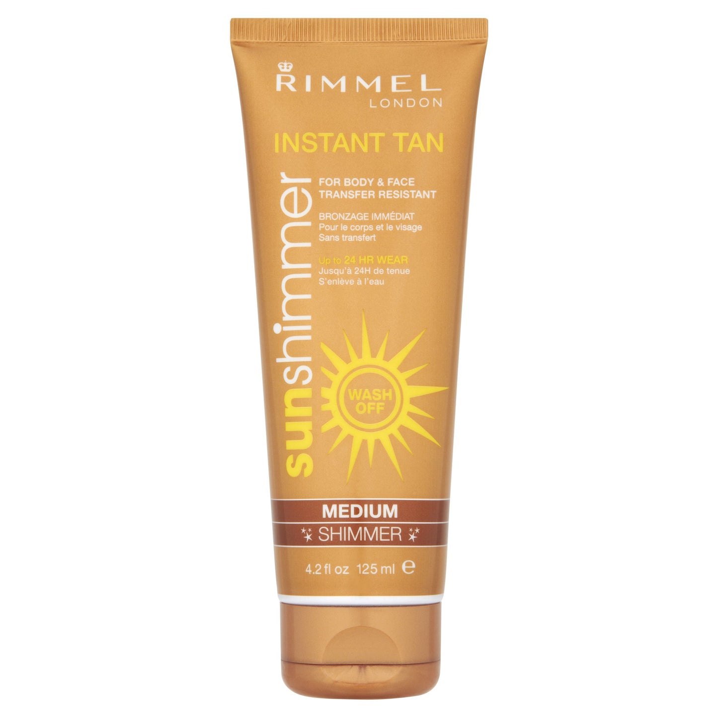 Rimmel Sunshimmer Instant Tan Makeup, Medium Shimmer 125 ml