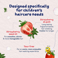 Childs Farm Tangle Taming Conditioner, Straight or Wavy Hair, Gentle, Tear Free, Strawberry and Mint, Kids, Baby, 250ml