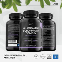 ALPHA01 Glucosamine & Chondroitin Complex - with MSM, Boswellia, Rosehip, Ginger & Turmeric - Made from Pasture Raised, Grass-Fed Bovine - Non-GMO, 180 Capsules
