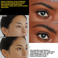 Eyebrows Styling Spiking Glue – Long-Lasting Glue for Brows & Edges 2 in 1 Eyebrow Gel, Strong Hold for Fluffy & Defined Brows, Eye Brow Setting Gel 10ml