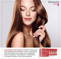 SEBORADIN Seboradin Forte Hair Growth Serum Ampoules 14 x 5,5 ml Anti Hair Loss Serum Chronic Hair Loss and Thinning Treatment Natural Extracts and Vitamins Hair & Scalp Treatment Hair Care & Products