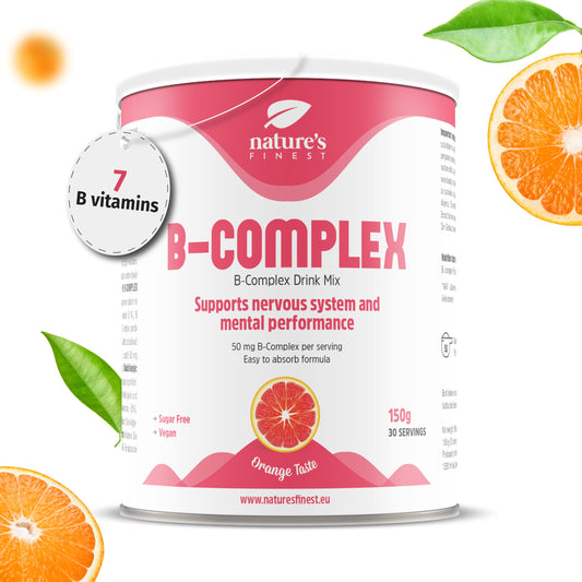 Nature's Finest by Nutrisslim B - Complex Vitamins from B Group with Many Different Important Roles in The Body Contains 7 B-Vitamins for Normal Nerve Functions and Energy-Yielding Metabolism