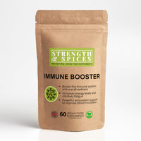 STRENGTH & SPICES100% Natural Vegan Food Supplements Strength & Spices Immune System Booster, Turmeric and Black Pepper with Moringa Powder, and Maca, Antioxidant-Rich Blend to Improve Immune Functions and Overall Wellness, 1000mg, 60 Capsules, Refill