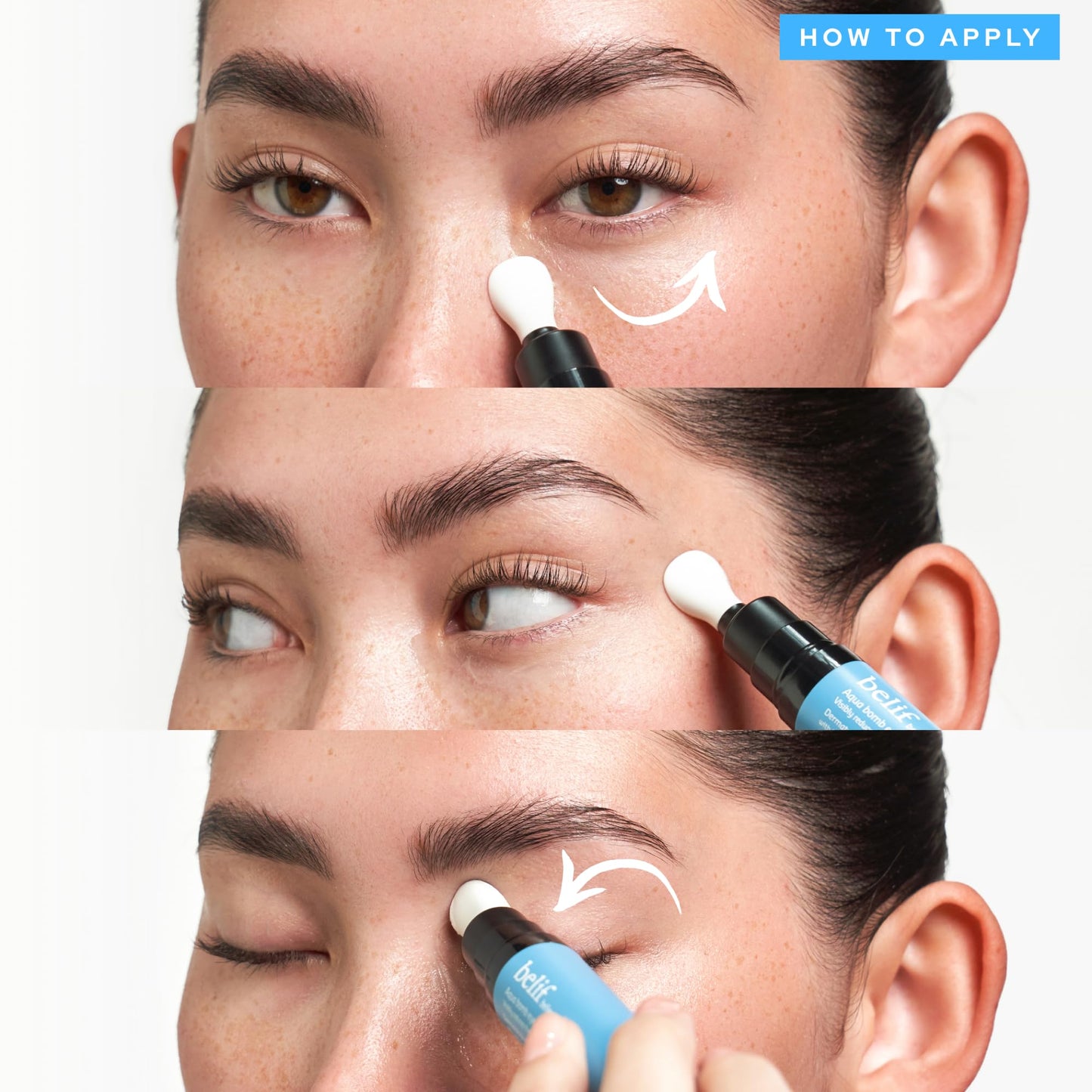 belif Aqua Bomb Eye Gel, Hydrating&Depuffing Eye Treatment with Caffeine&Niacinamide reduces eye bags, dark circles & fine lines, Suits All Skin Types, Safe for Sensitive Skin, Korean Skincare(15ml)