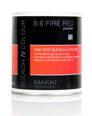 MAKKI Professional Bleach and Colour 1 Step Hair Colour Fire Red 8.6