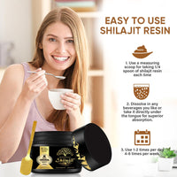 Birsppy Shilajit Resin, Pure Shilajit Organic Supplement with 85+ Trace Minerals & Fulvic Acid, Provide Immune System Support & Vitality Booster for Women & Men