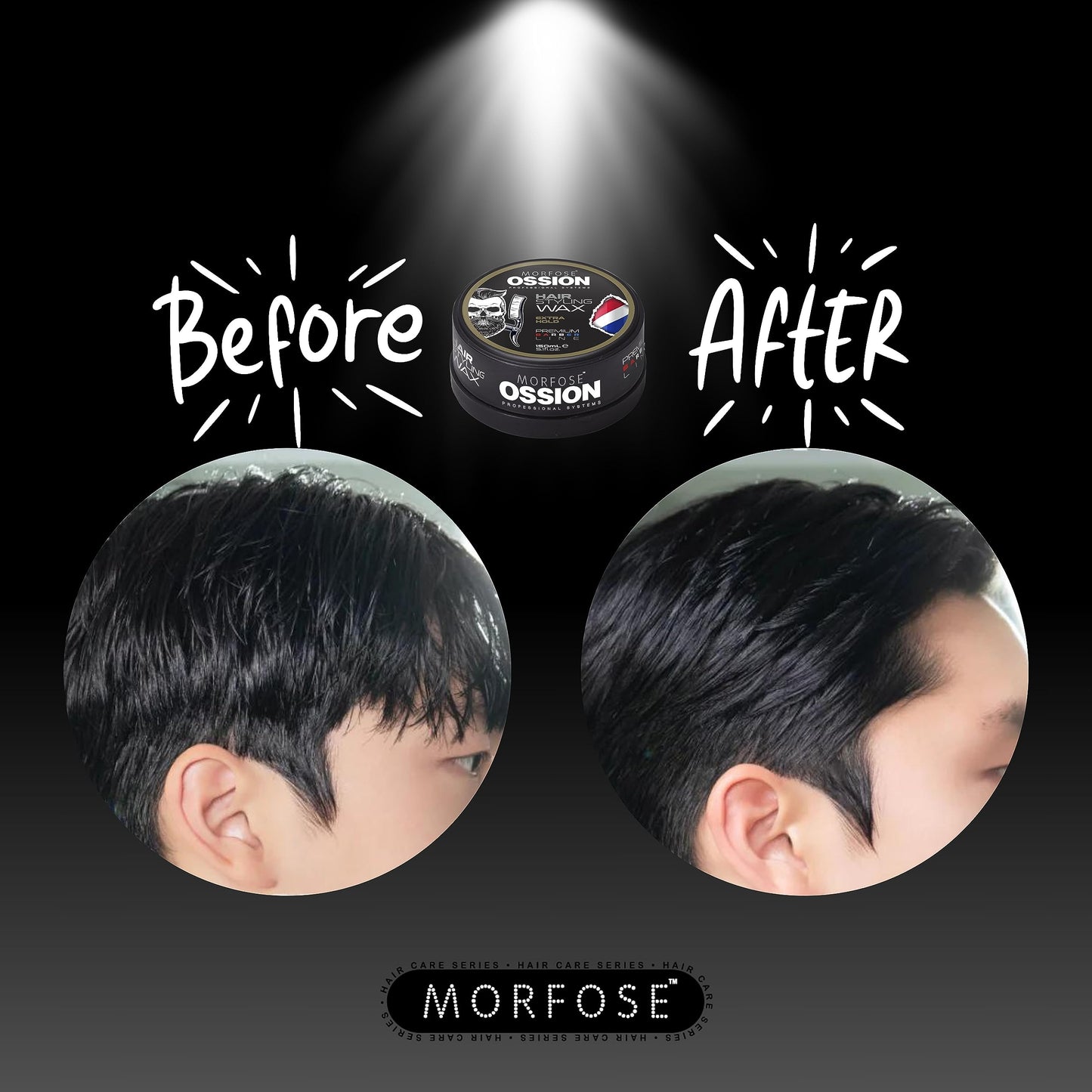 MORFOSE Morfose Ossion Premium Barber Line Medium Hold Hair Styling Wax 150 ml