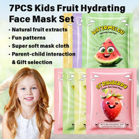 Cureluxe Kids Face Masks for Girls – 7PCS Fruit Hydrating Face Mask Set with Collagen Face Mask & Fruit Extracts – Gifts for Teenage Girls – Skincare for Kids – Teen Skincare – Women's Pamper Set